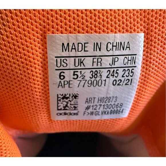 Adidas Men's Size 6 SM Dame 7 Basketball Shoes Orange Maximalist Doodle Print - Picture 16 of 16